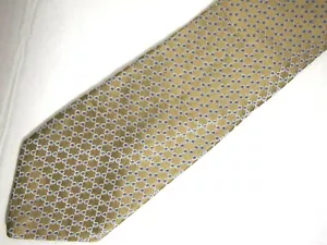 Ike Behar Herren Krawatte Krawatte olivgrün blau geometrisch 61" lang - Bild 1 von 4