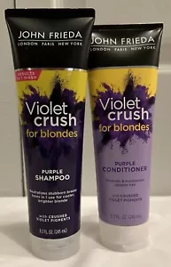 John Frieda Violet Crush für Blondinen Shampoo & Conditioner Set 8,3 flüssige Unzen pro Stück NEU - Bild 1 von 2