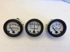for John Deere B gauges, Oil, Amp, Temperature Gauge set, Styled. ships from USA - Foto 1 di 2