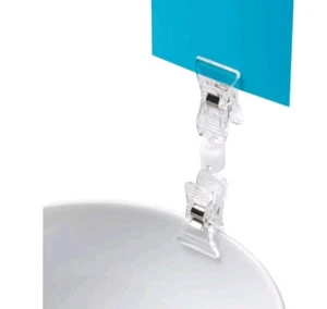 Deflecto Clips Griffe Etiketten VersaGrip Schildhalter mit 2 Clips 3,5" - 20008RT [B3 - Bild 1 von 4