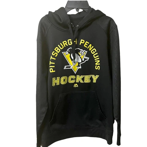 NHL Pittsburgh Penguins Hockey Official Majestic Unisex Small Hoodie Sweatshirt Cover