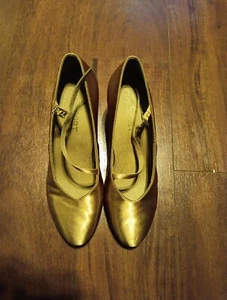 Ray Rose 116A - Rockslide 2.5" Flared Heels Flesh Satin - Size 9A - Picture 1 of 4