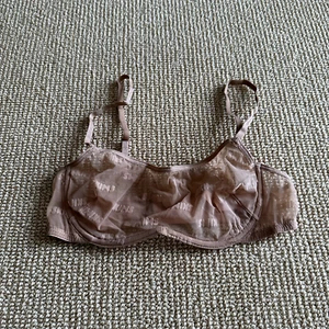 Skims After Hours Ochre Logo Mesh Straight Neck Underwire Bra, Size XS NWT - Picture 1 of 3