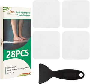 Non Slip Bathtub Stickers 28 PCS Adhesive anti Slip Shower Stickers for Bath Tub - Picture 1 of 12