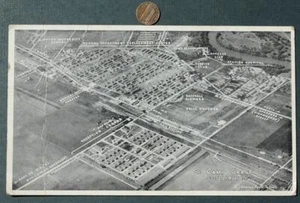1942 World War II Rockford Illinois Camp Grant BIG aerial photo postcard photo - - Picture 1 of 1