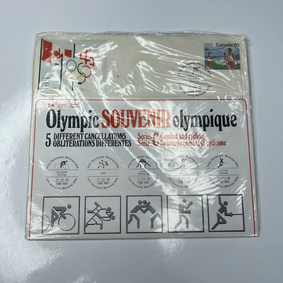 E Olympic 76 Souvenir 5 Cancellations FDC International Canada Series C - Image 1 of 3