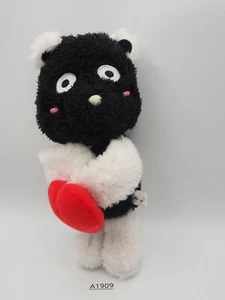 AAA Bär Panda schwarz A1909 Herz Liebe Plüschtier 8 Zoll Stofftier Puppe Japan - Bild 1 von 5