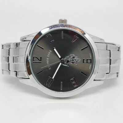 США POLO ASSN. Кварцевые аналоговые мужские часы USC80038 размер 7 1/2» новый аккумулятор - Изображение 1 из 4