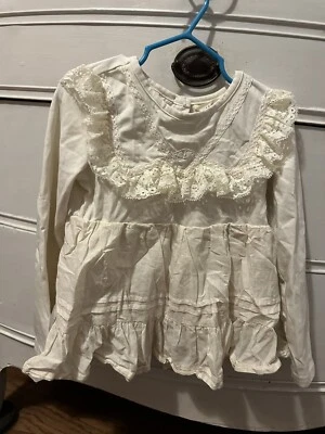 Matilda Jane Emerson Lace Top Size 4 Cream Long Sleeve - Image 1 of 2