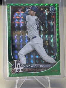 Refractor geométrico verde Bowman Chrome Shohei Ohtani 2025 #56/99 LA Dodgers - Imagen 1 de 6