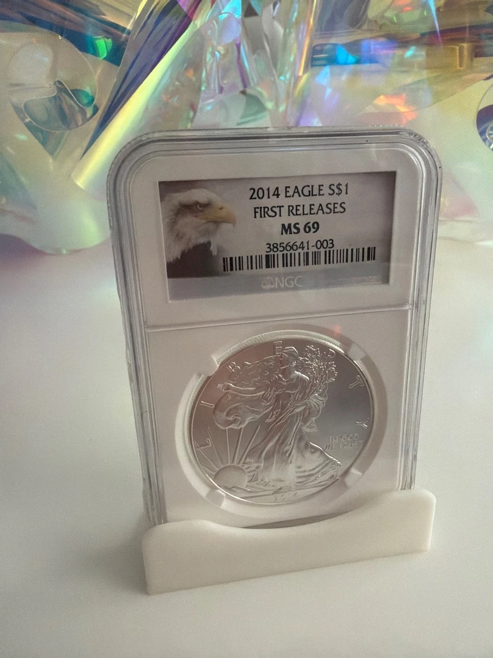 2014 American Silver Eagle primeiros lançamentos, Eagle core estado perfeito 69 peças - Imagem 1 de 2