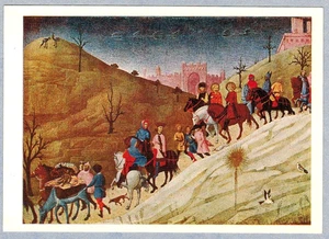 Italian painter Sassetta 1971 Russian postcard PROCESSION OF THE MAGI - Picture 1 of 2