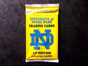 NOTRE DAME FOOTBALL 1990 COLLEGIATE COLLECTION TRADING CARDS..8 CARDS PER PACK - Picture 1 of 2