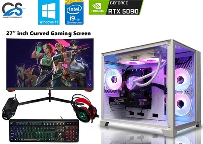 Gaming PC Bundle i9-14900KF RTX 5090 64GB DDR5 2TB SSD Win11 + 27" Curved RGB - Image 1 of 4