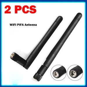 2-PACK LOT WiFi Antenna for 2.4GHz/5Ghz Wireless Router or Card (Black) - Picture 1 of 7