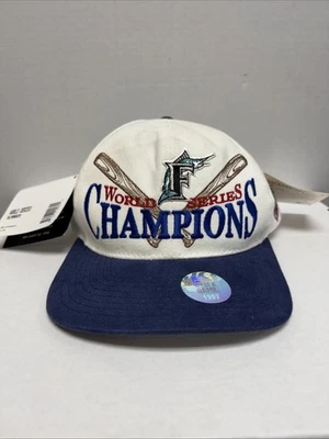 Vintage 90s 1997 Starter Florida Marlins World Champions SnapBack Hat NWT MLB - Image 1 of 3