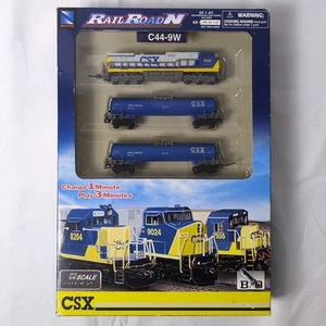 NEU Vintage Ray Toys RailroadN C44-9W CSX Die Cast Spur N Motor Zug Set RAR - Bild 1 von 17