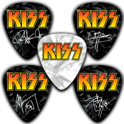 KISS 5 x Signature Pearl Plectrum Guitar Pick - Image 1 of 2