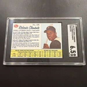 1962 Post Cereal Canadian Roberto Clemente #173 (Hand Cut) SGC 6.5 EX-MT+  - Picture 1 of 2