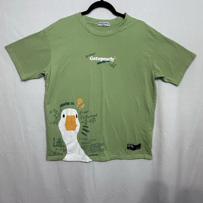 Aelfric Eden Green Short Sleeve Duck Graphic T Shirt Men's Large Novelty Artsy - Image 1 of 4