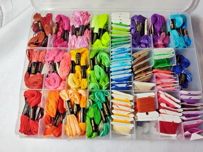 Big Lot Skeins Iris J&P Coats Cotton Embroidery Thread Floss NOS - Image 1 of 4