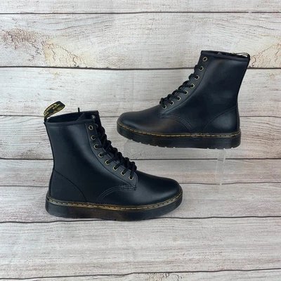 Botas de combate Dr. Martens Zavala NJ004 para mujer talla 9 cuero negro con cordones Foto 1 de 4