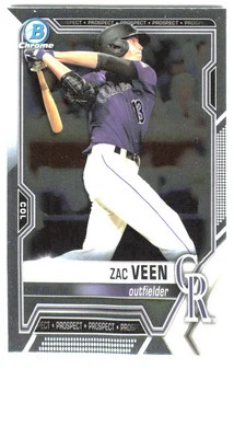 Zac Veen 2021 Bowman #BCP-3 Colorado Rockies RC - Image 1 of 2