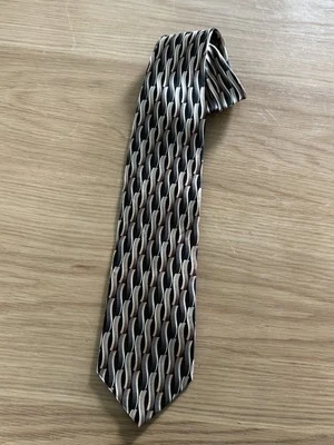 Alexander Julian Colours Men's Neck Tie Brown, Beige, Black Abstract - Image 1 of 2