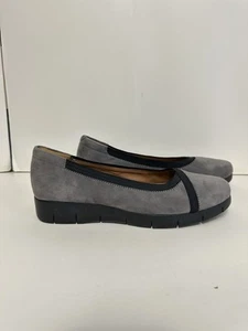 Clarks Artesanal Talla 12 M Gris Gamuza Sin Cordones Cuña Bomba Tacón Bajo - Imagen 1 de 9