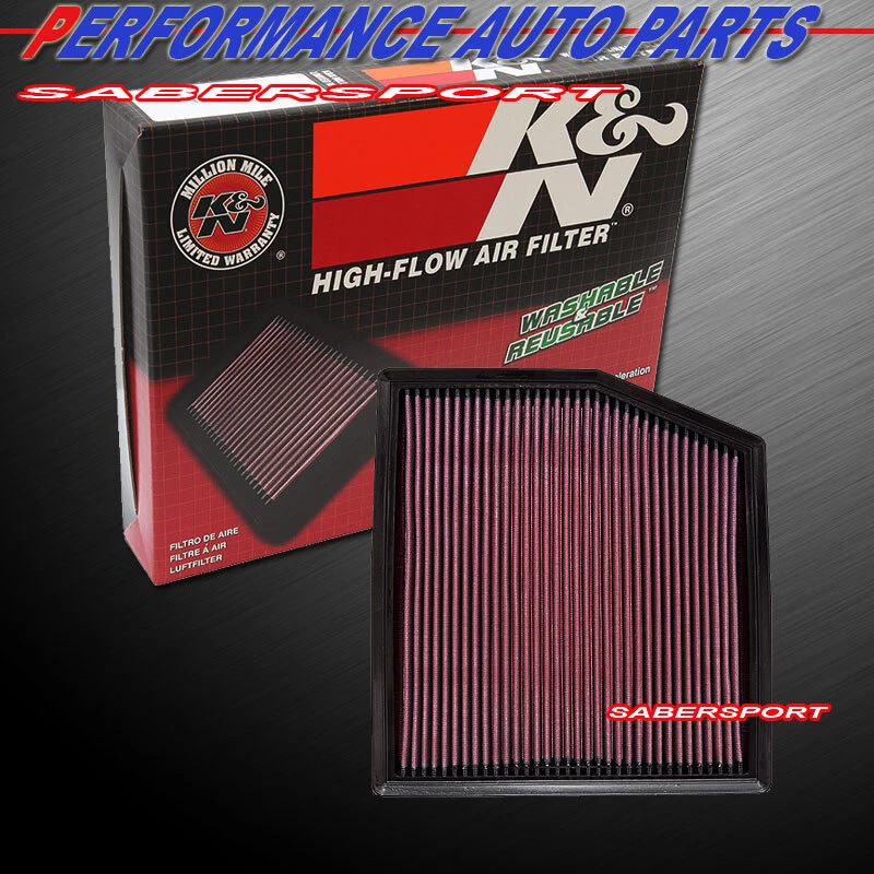 Filtro de admisión de aire de alto flujo K&N 33-2458 para BMW 135I y E90/E92 335i 2011-2014 Foto 1 de 1