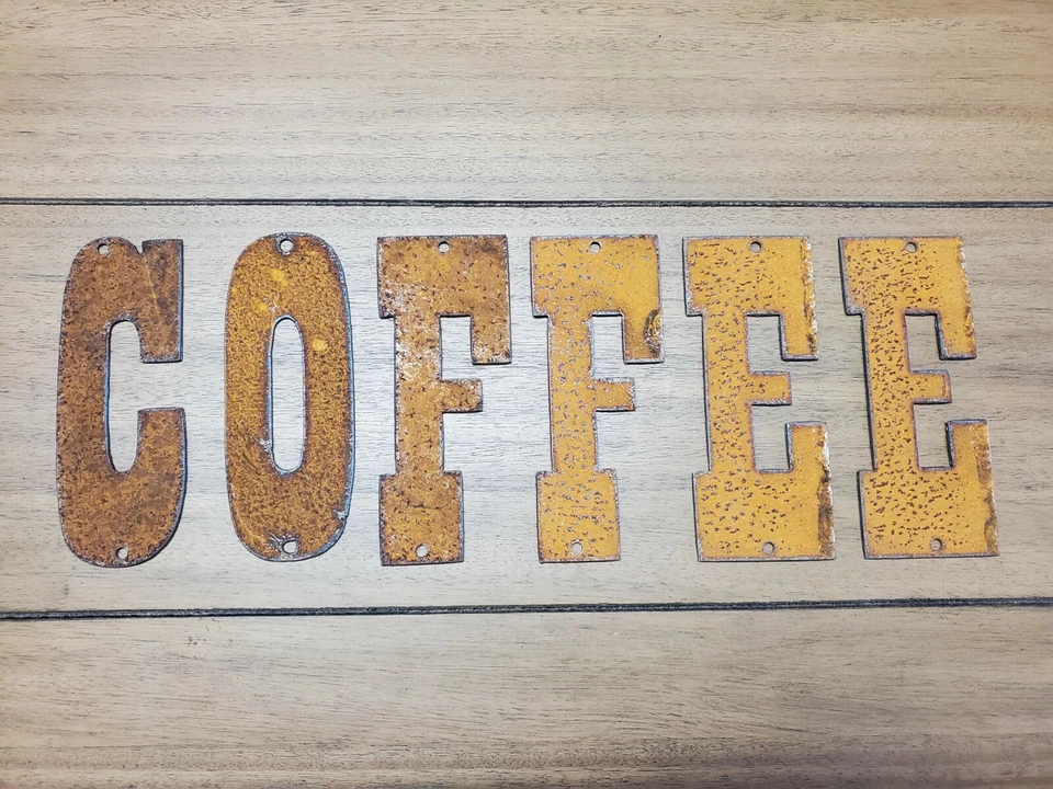 COFFEE Western Rusty Steel Metal Letters Rustic Decor Farmhouse - Image 1 of 1
