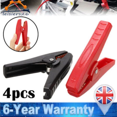4PCS Crocodile Clips Alligator Clamps Car Battery Electrical Test Insulated 100A