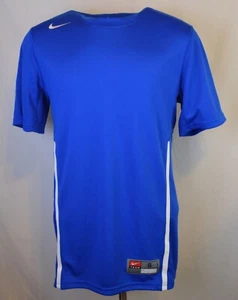 New NIKE TEAM RALLY CREW 2.0 Jersey TENNIS Mens SMALL S Shirt Blue white Dri Fit - Picture 1 of 6
