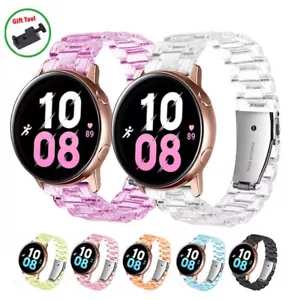 For Samsung Galaxy Watch 6 5 4 40 44 Classic 5 Pro Active Resin Clear Band Strap - Picture 1 of 28
