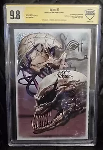 VENOM #1 NM/M 9.8 ⛓️Greg Horn Exclusive D Virgin🔥3x Signed⛓️1st Appearance - Picture 1 of 5