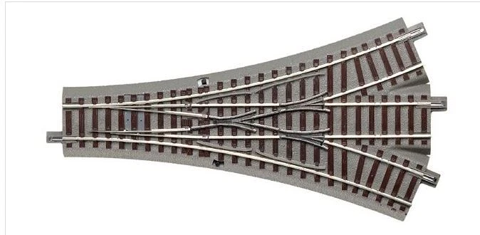 H0 Roco geoLine (con Massicciata) Scambio a tre vie in Profilo e altezza -