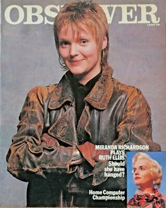 Sunday Observer Magazine, 3rd March 1985, Miranda Richardson - Bild 1 von 1