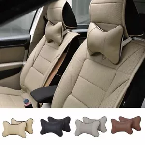 2PCS Car Seat Head Neck Rest Support Cushion Pad HeadRest Bone Safety Pillow AU - Picture 1 of 16