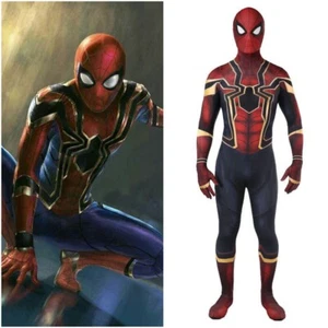 Avengers Infinity War Peter Parker Iron Spider-Man Jumpsuit Costume Cosplay Suit - Picture 1 of 11