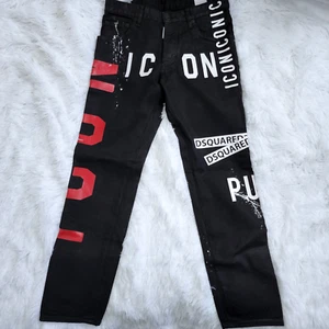 Dsquared Skater Waxed Denim Icon Jeans in Black size 46 - Picture 1 of 11