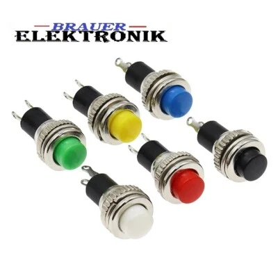 BE ✨Kleine Druck Taster, Knopf Taster, Momentary Switch DS-316 2 PIN 12V 24V 230V✨