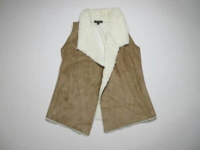 Romeo & Juliet Couture Mujeres Imitación Piel Drape Suéter Chaleco Sin Mangas Talla L Marrón Foto 1 de 4