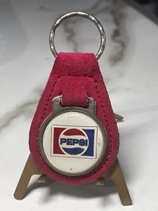 Vintage 1980’s Pepsi Red Leather Advertising Keychain - Picture 1 of 1