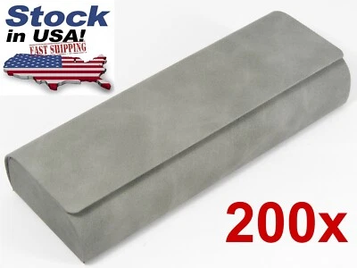 200 Cuero PU Gris Estuche Gafas de Lectura Gafas de Sol Pequeñas Foto 1 de 4