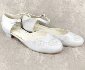 Chaussures de communion chaussures de communion SOF02 blanches taille 32 33 34 35 36 37 38 39 40 - Photo 1 sur 3