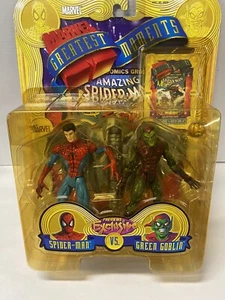 MARVEL GREATEST MOMENTS  SPIDERMAN VS GREEN GOBLIN FIGURES - Picture 1 of 2