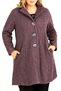 TS TAKING SHAPE plus size S / 16 Swing Style Coat amethyst warm NWT rrp$230! - Picture 1 of 4
