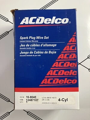 Cables de bujía Acdelco como nuevos OEM Dodge Chrysler Plymouth 2,5 L 16-804e 12487107 Foto 1 de 4