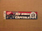 NHL Red Wings Capitals Vintage 1998 Stanley Cup Logo Hockey Bumper Sticker