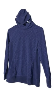 Columbia Womens Hooded Artic Air Fleece Pullover Size M Navy Blue - Picture 1 of 6